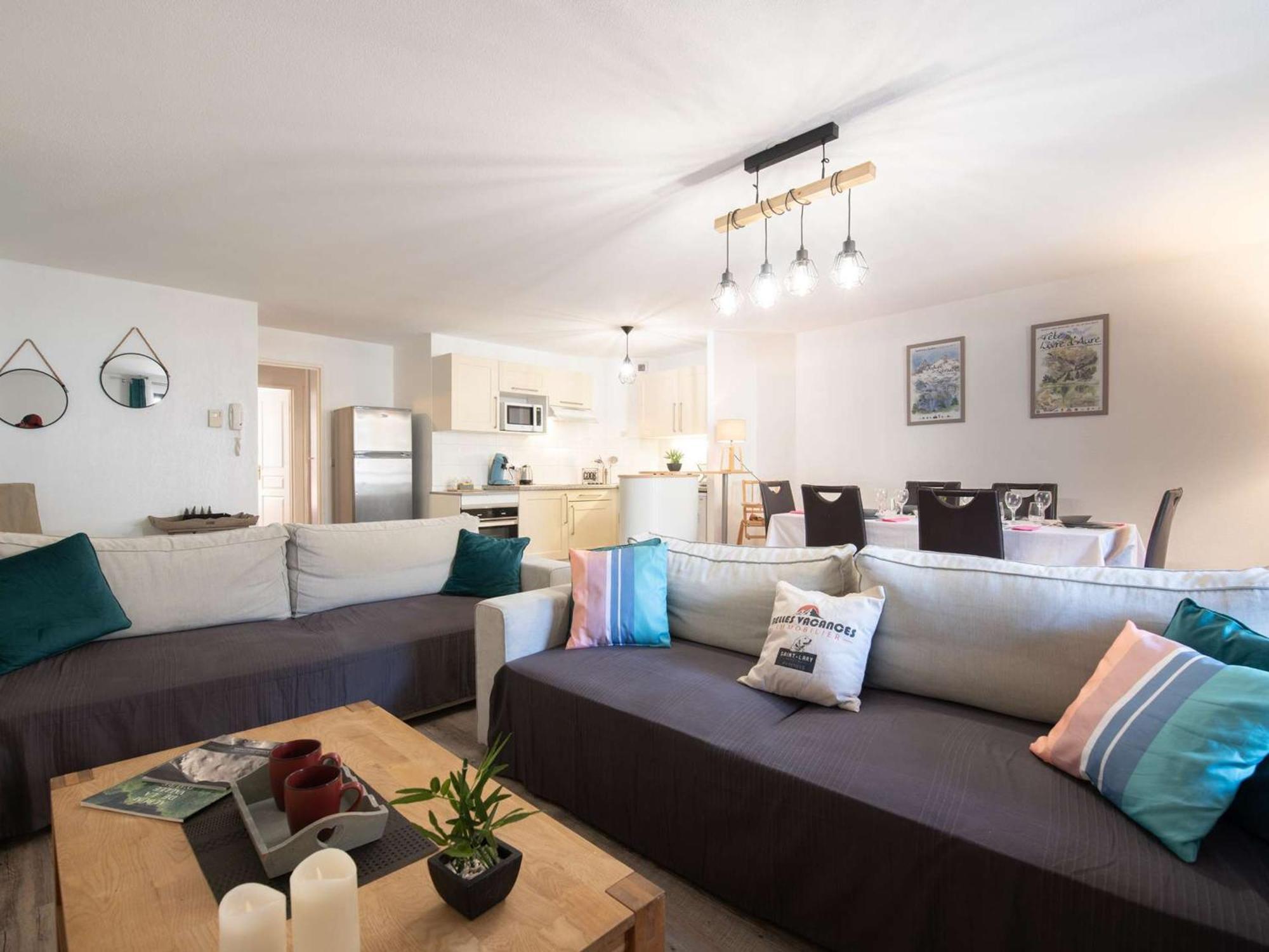 Appartement 6 Pers, Centre St-Lary, 2 Ch + Cabine, Garage, Balcon, Et Ascenseur - Fr-1-296-361 Saint-Lary-Soulan Eksteriør bilde
